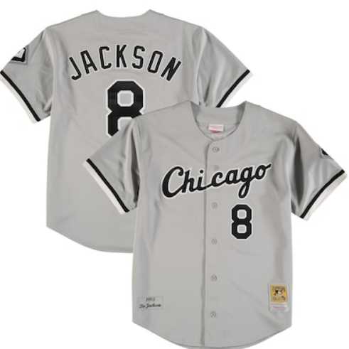 Men's Chicago White Sox #8 Bo Jackson 1993 Mitchell & Ness Authentic Throwback Grey Jersey,We sell and wholesale Men's Chicago White Sox #8 Bo Jackson 1993 Mitchell & Ness Authentic Throwback Grey Jersey on line form chian!